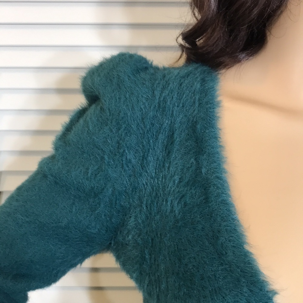 Revolve MAJORELLE Emerald Green Coco Wrap Sweater XS - Picture 6 of 15